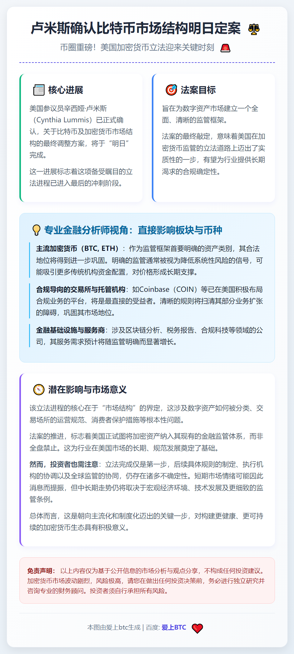 卢米斯确认比特币市场结构明日定案