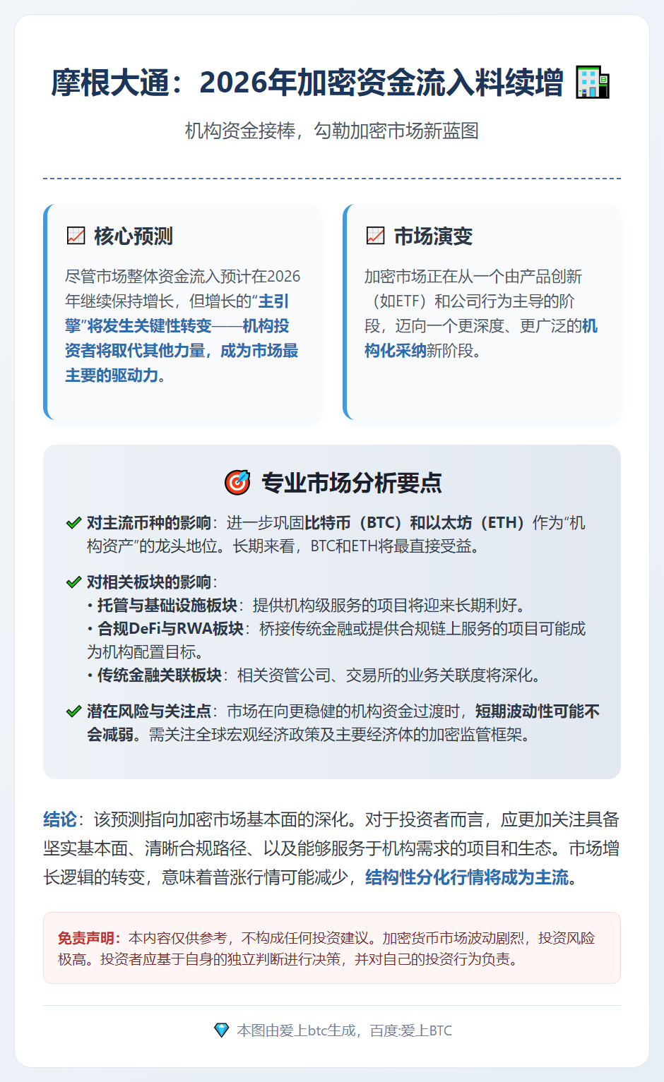 摩根大通：2026年加密资金流入料续增