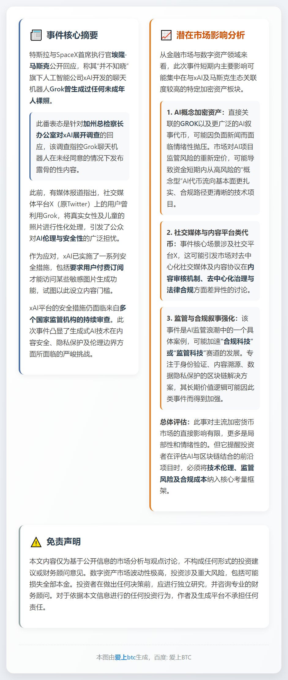 马斯克否认涉未成年图片，加州展开调查