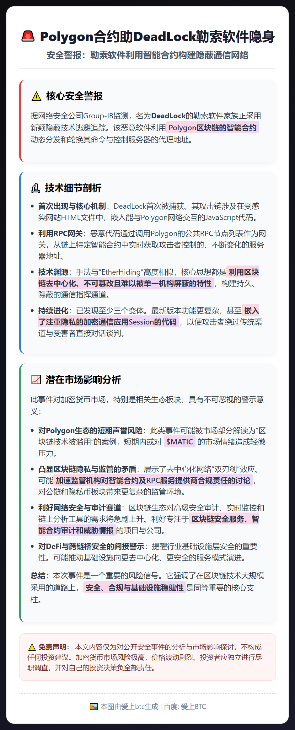 Polygon合约助DeadLock勒索软件隐身