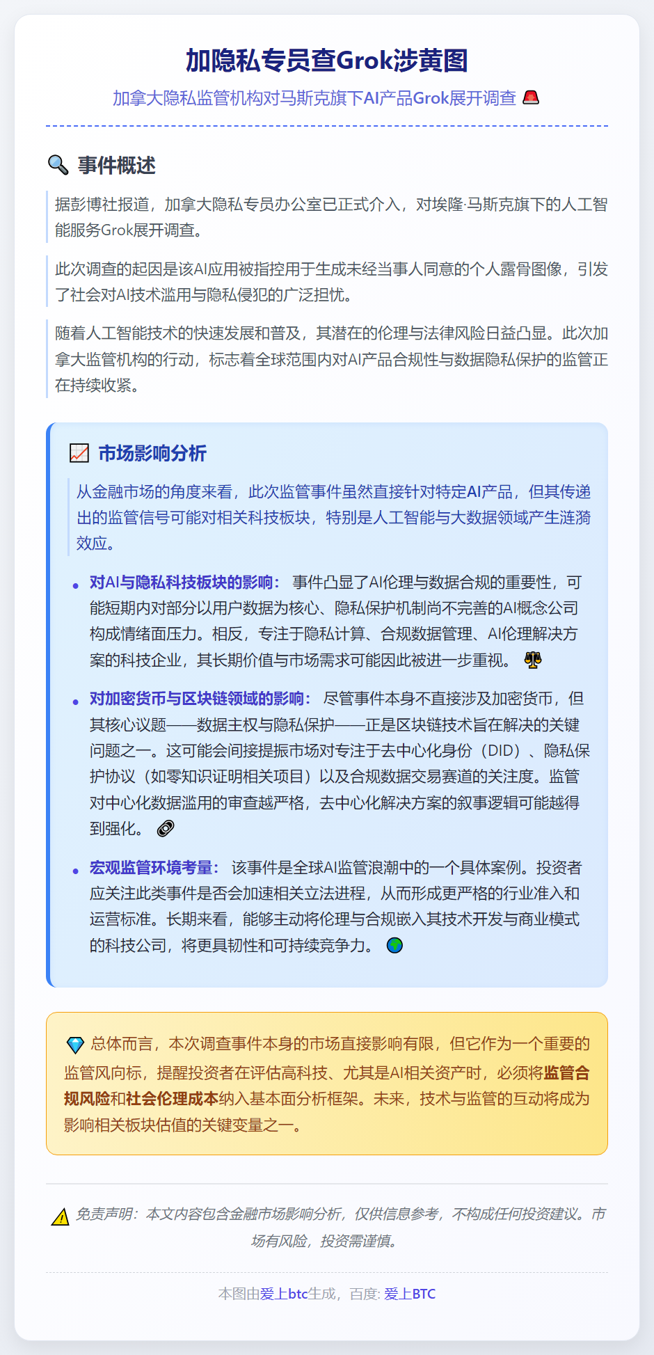 加隐私专员查Grok涉黄图