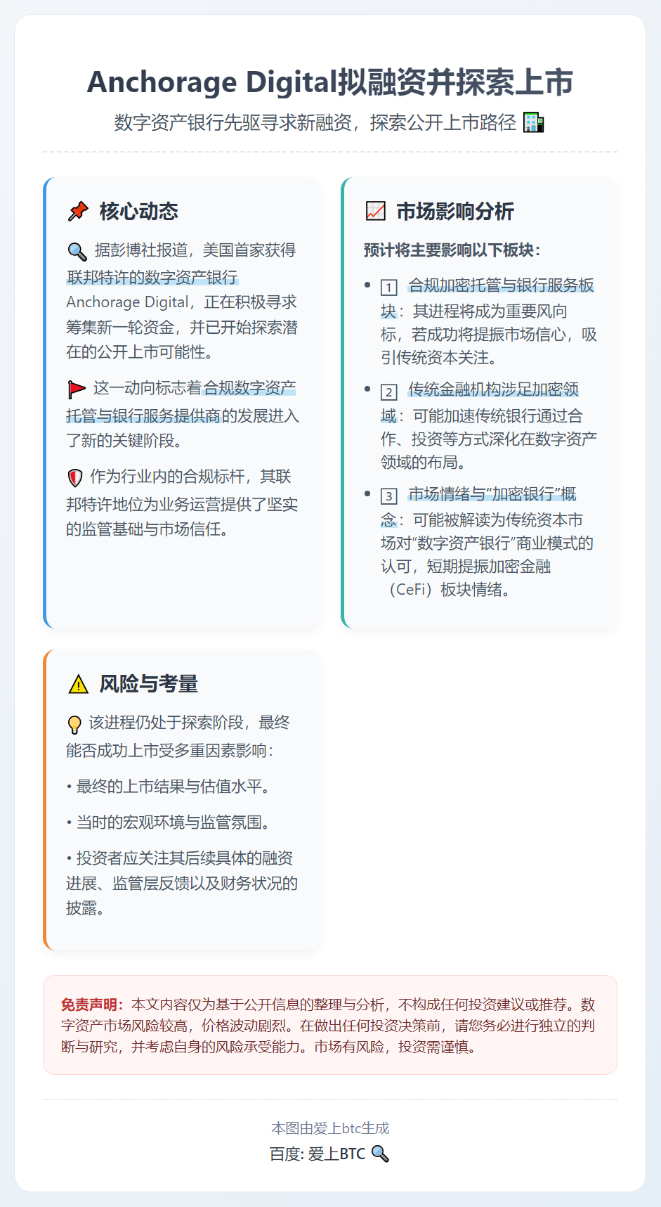 Anchorage Digital拟融资并探索上市