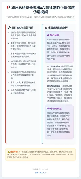 加州总检察长要求xAI停止制作性爱深度伪造视频