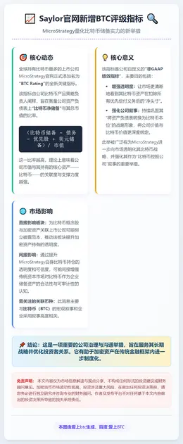 Saylor官网新增BTC评级指标
