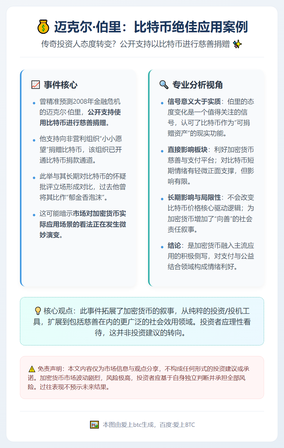 迈克尔·伯里：比特币绝佳应用案例