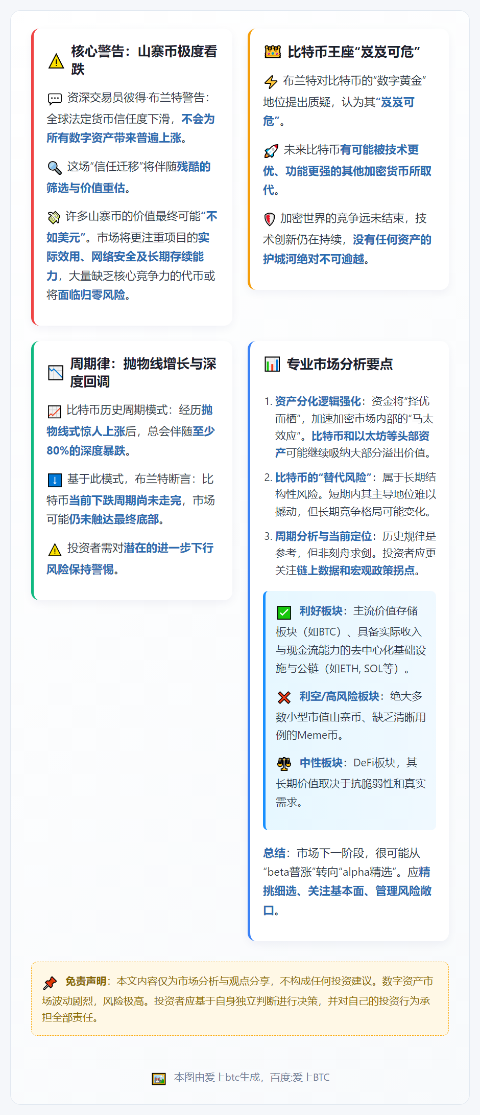 布兰特警告：山寨币极度看跌