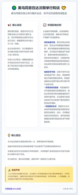 美乌同意在达沃斯举行和谈