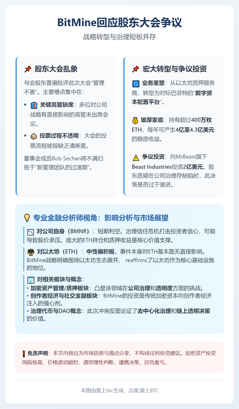 BitMine回应股东大会争议