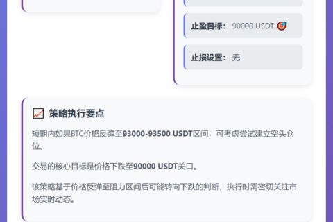 2026-01-19 14:55:57 BTC空单策略