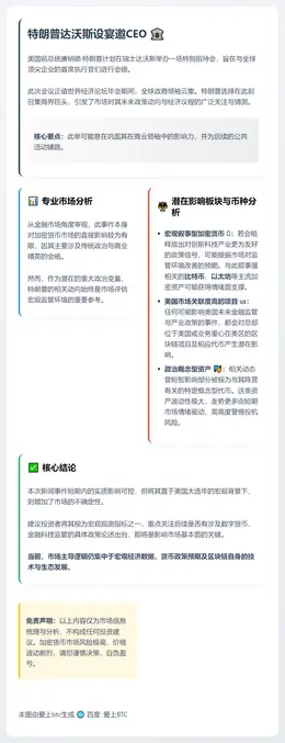 特朗普周三达沃斯设宴邀CEO