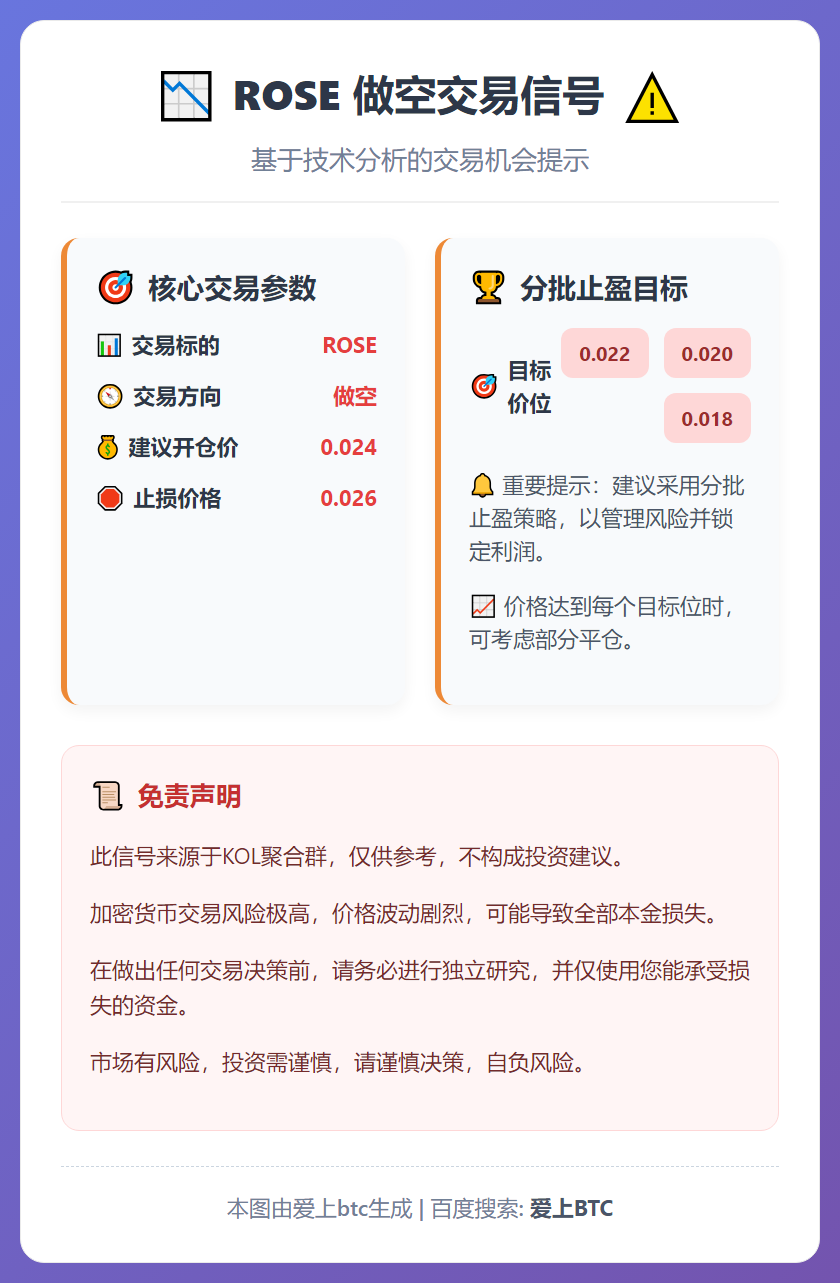 ROSE做空信号