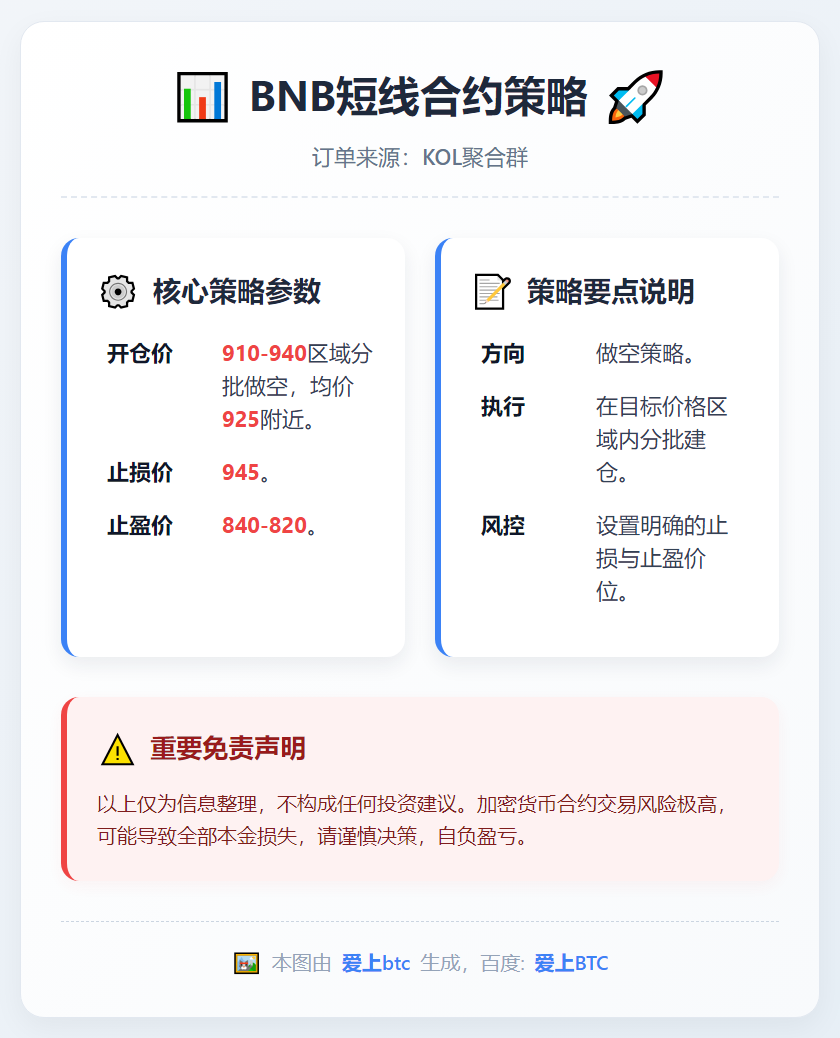 2026-01-23 09:56:11 BNB短线合约策略