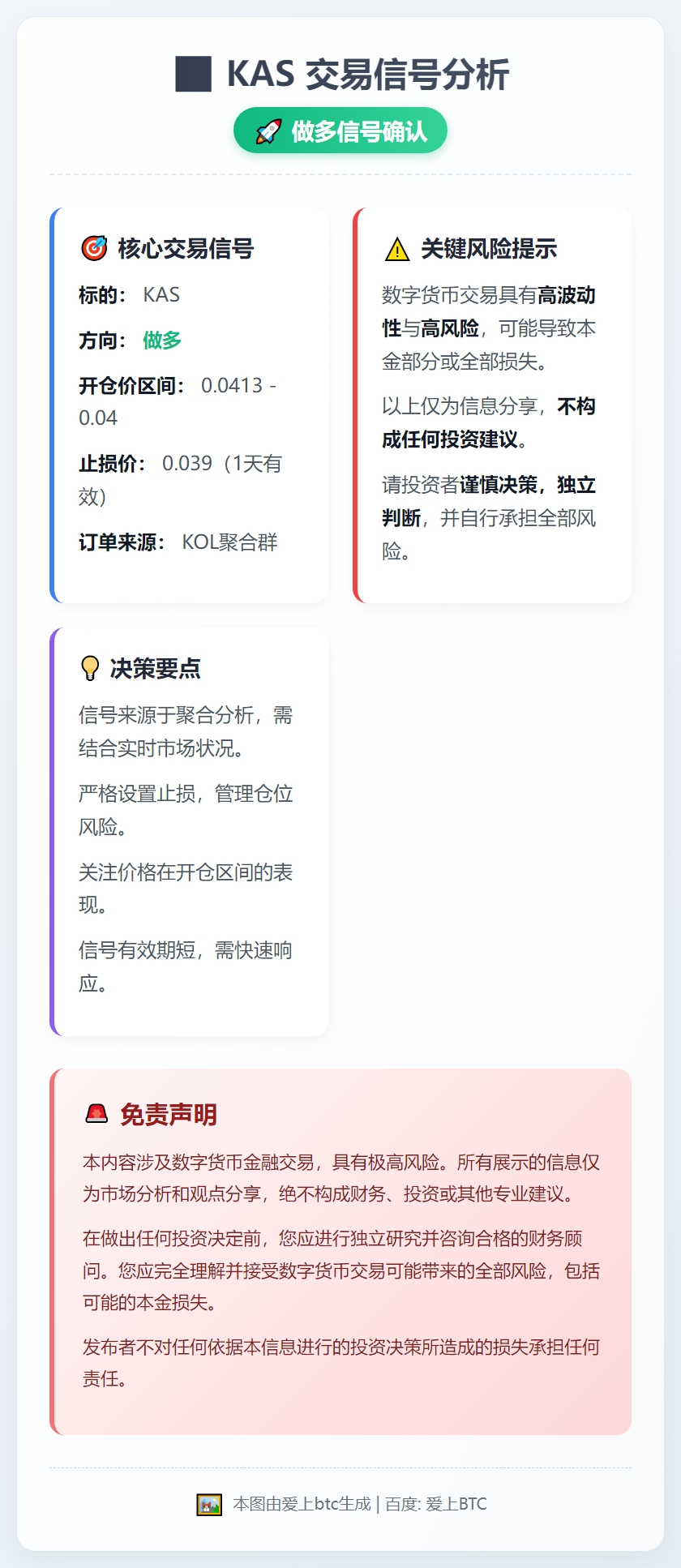 KAS做多信号