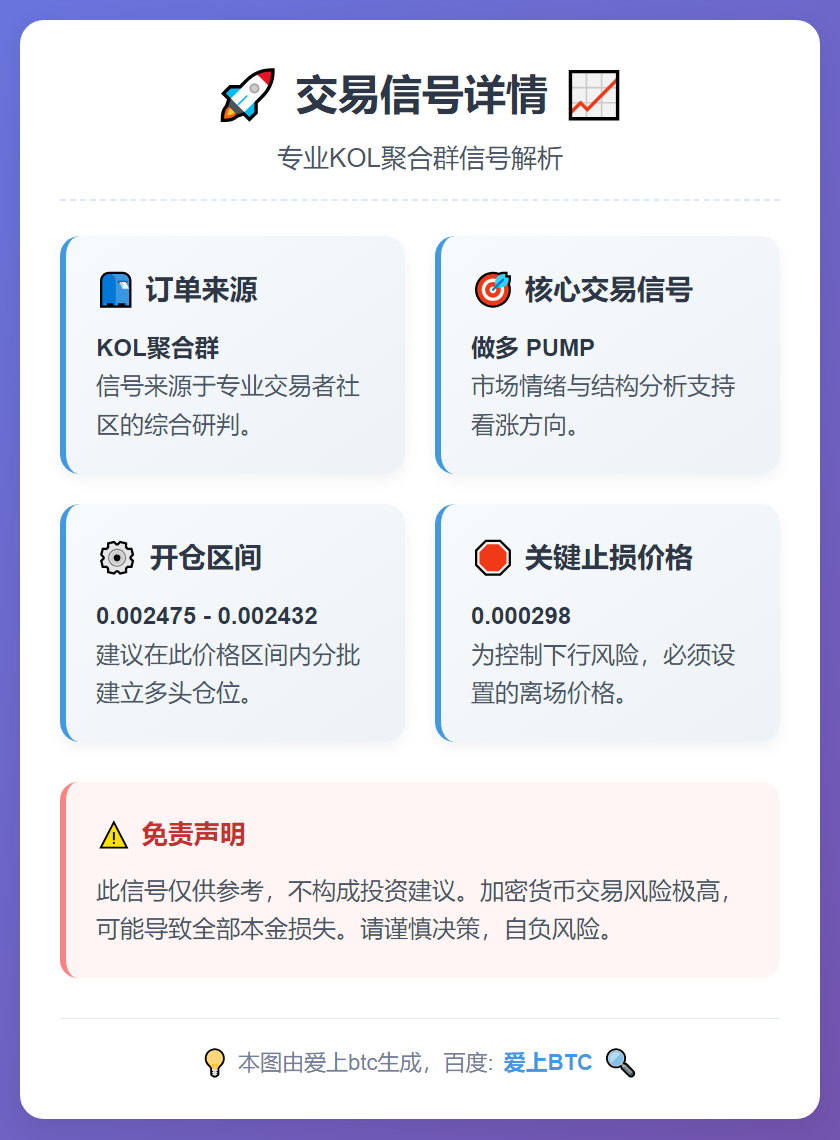 2026-01-26 07:26:25 做多 PUMP 交易信号