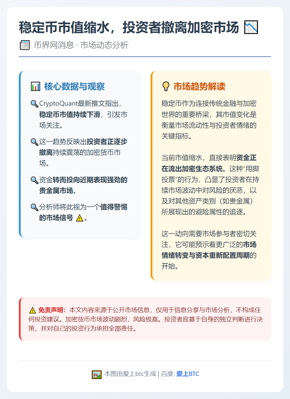 稳定币市值缩水，投资者撤离加密市场