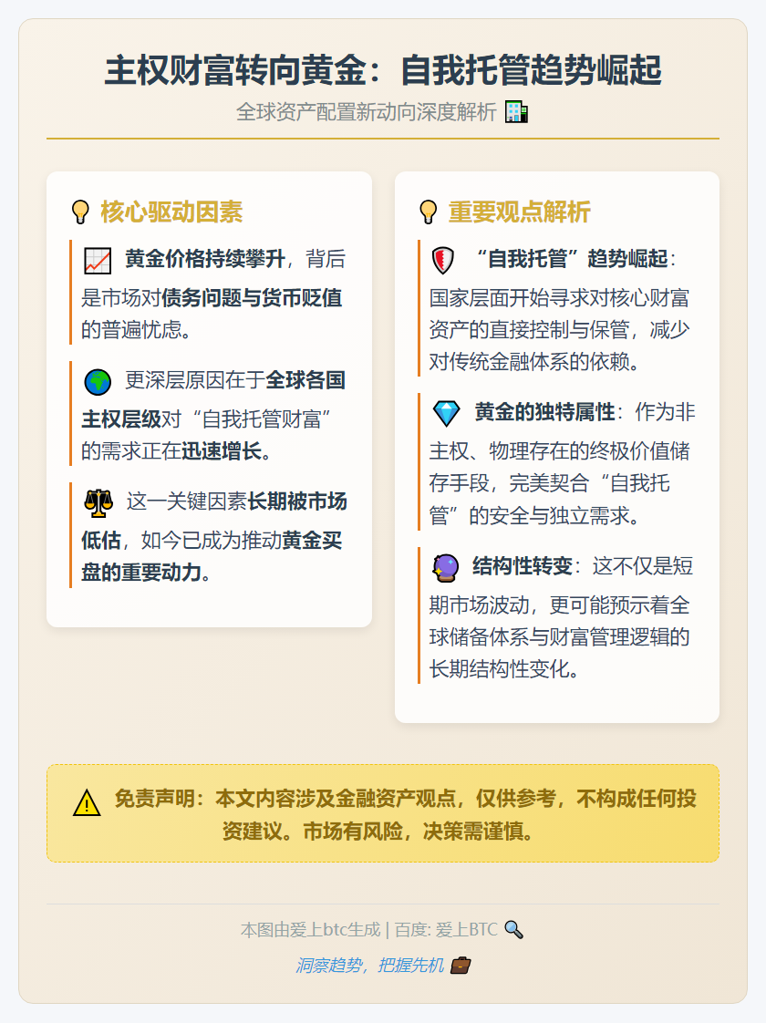 主权财富转向黄金：自我托管趋势崛起