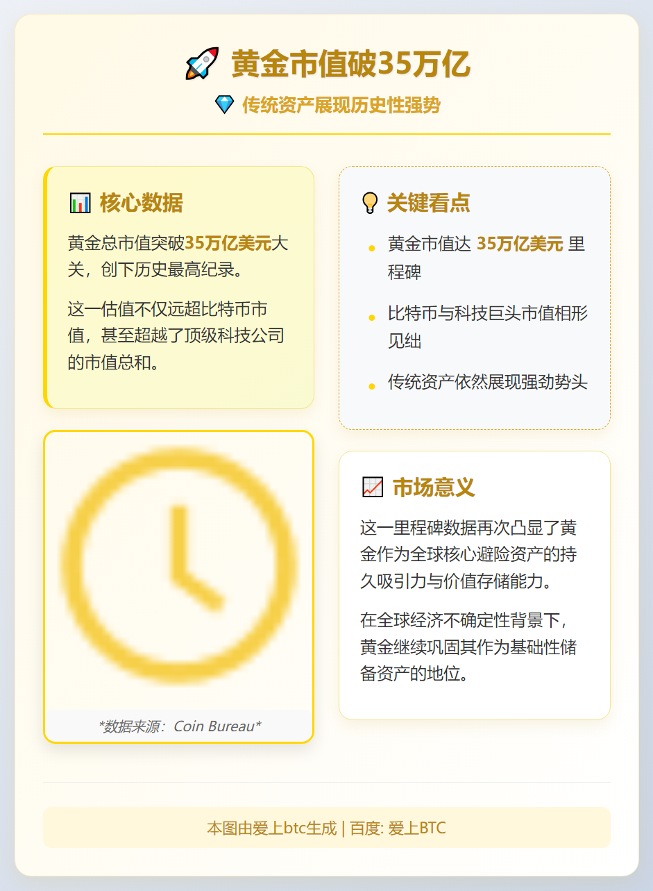 黄金市值破35万亿