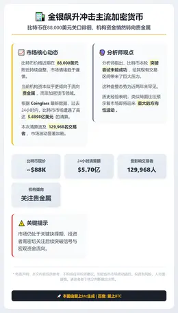 金银飙升冲击主流加密货币
