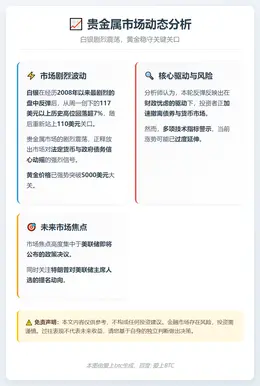 白银反弹后金价稳守5000美元