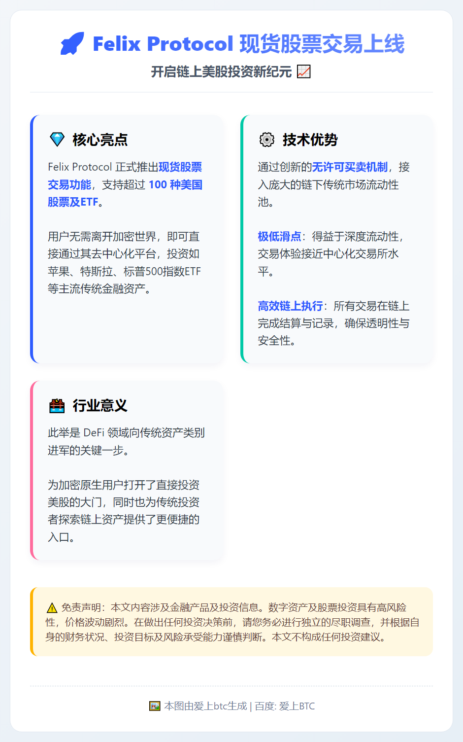 Felix上线现货股票交易