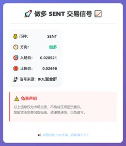 2026-01-27 20:13:09 做多 SENT 交易信号