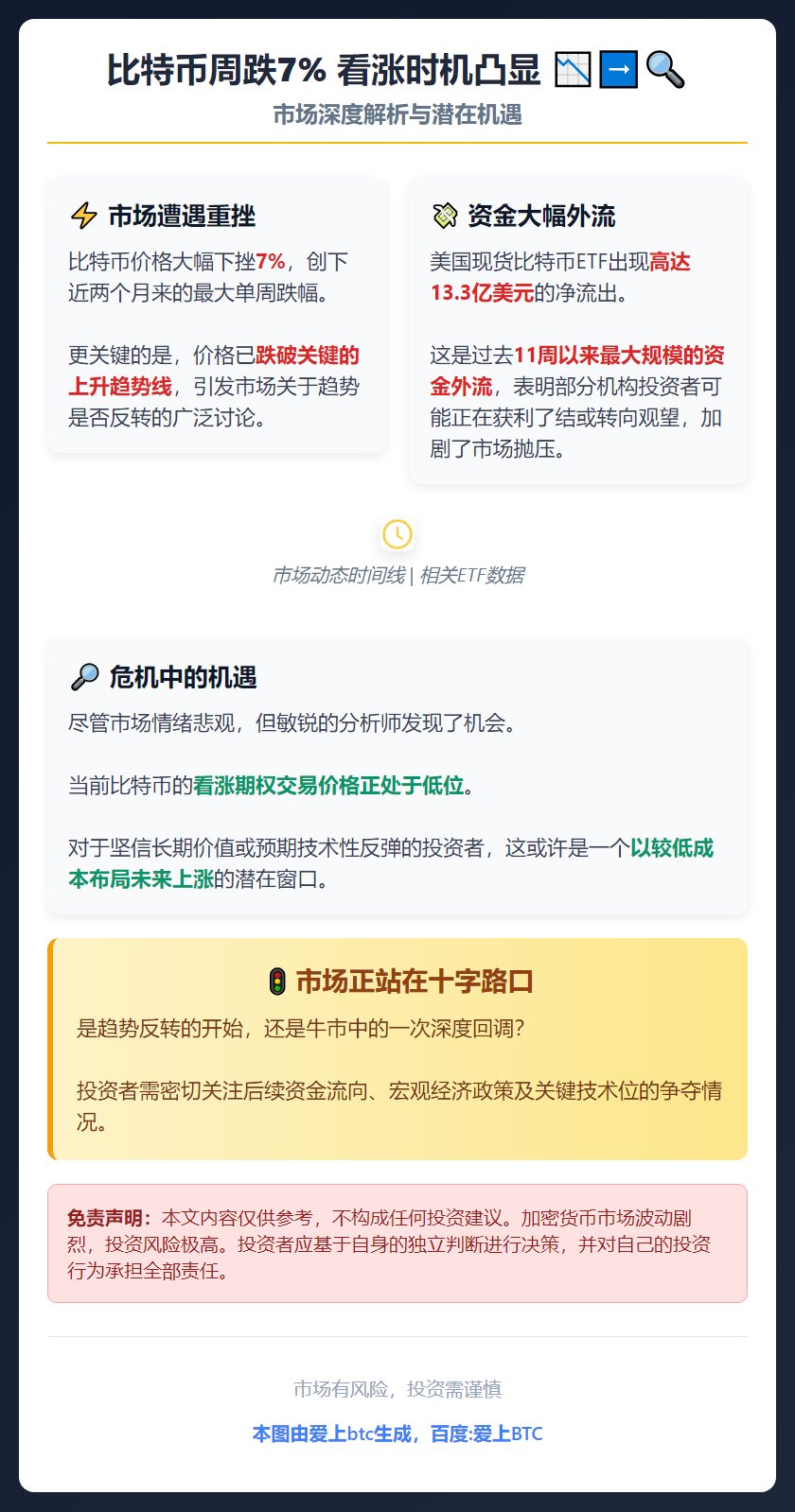 比特币周跌7% 看涨时机凸显