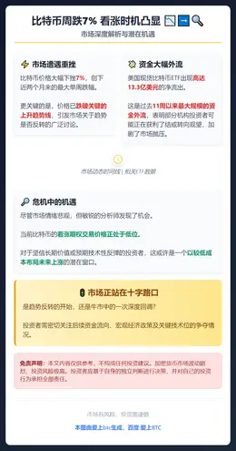 比特币周跌7% 看涨时机凸显