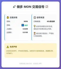 2026-01-27 23:03:00 做多 MON 交易信号