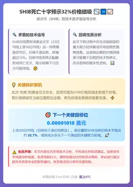 SHIB死亡十字预示32%价格磁吸