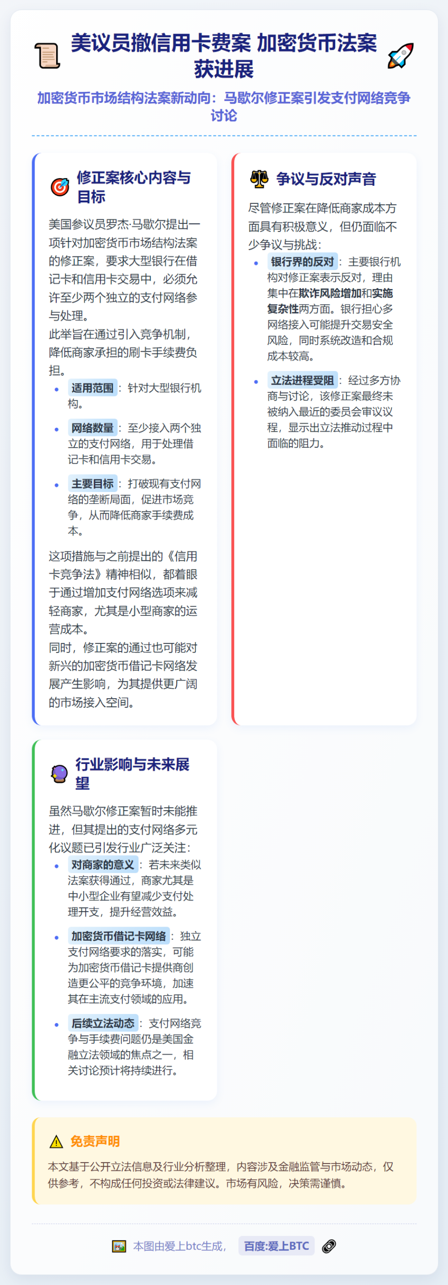 美议员撤信用卡费案 加密货币法案获进展