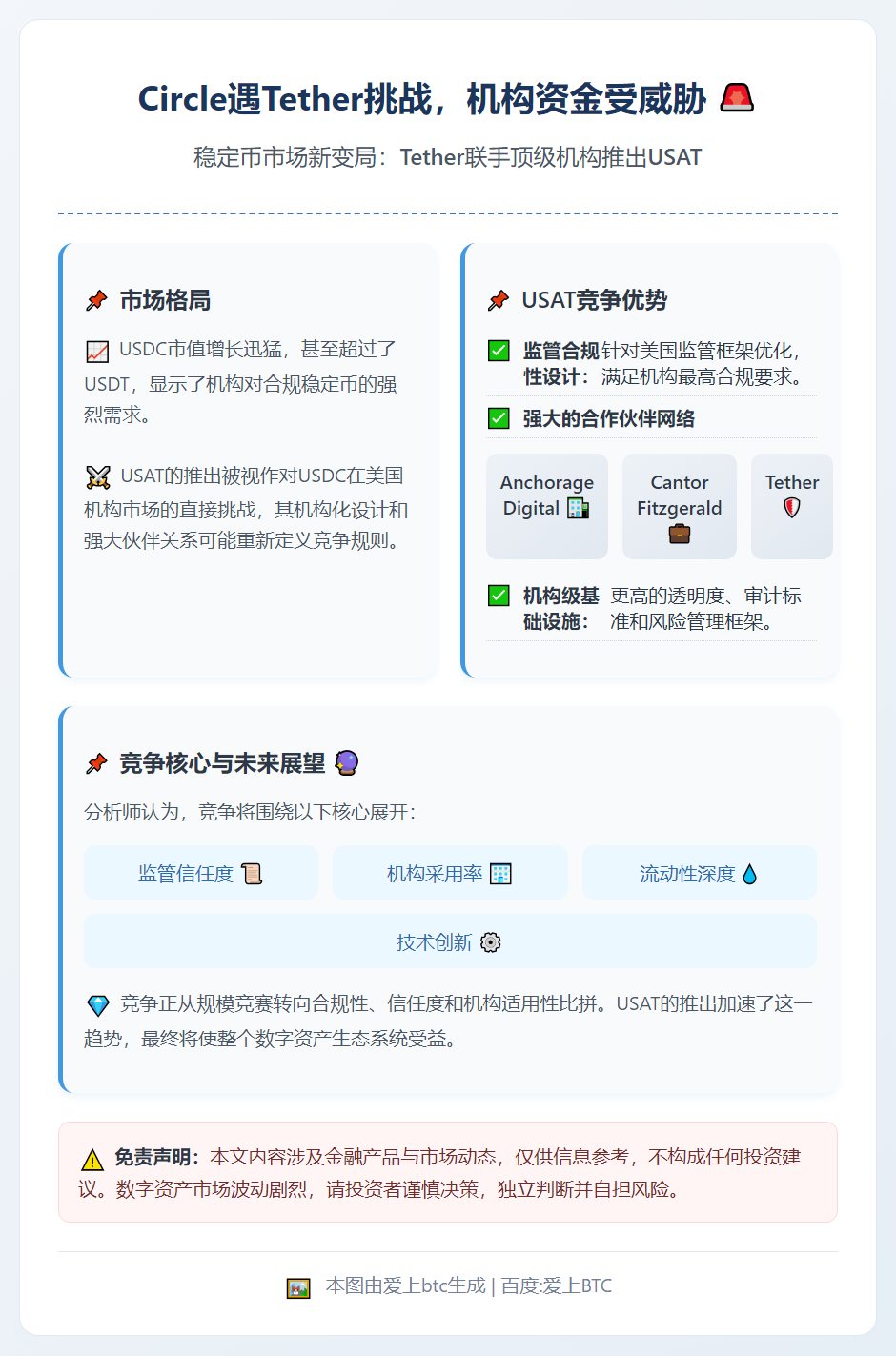 Circle遇Tether挑战，机构资金受威胁