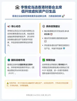 李惟宏当选香港财委会主席 倡开放虚拟资产衍生品