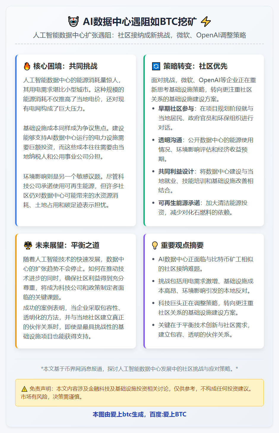 AI数据中心遇阻如BTC挖矿