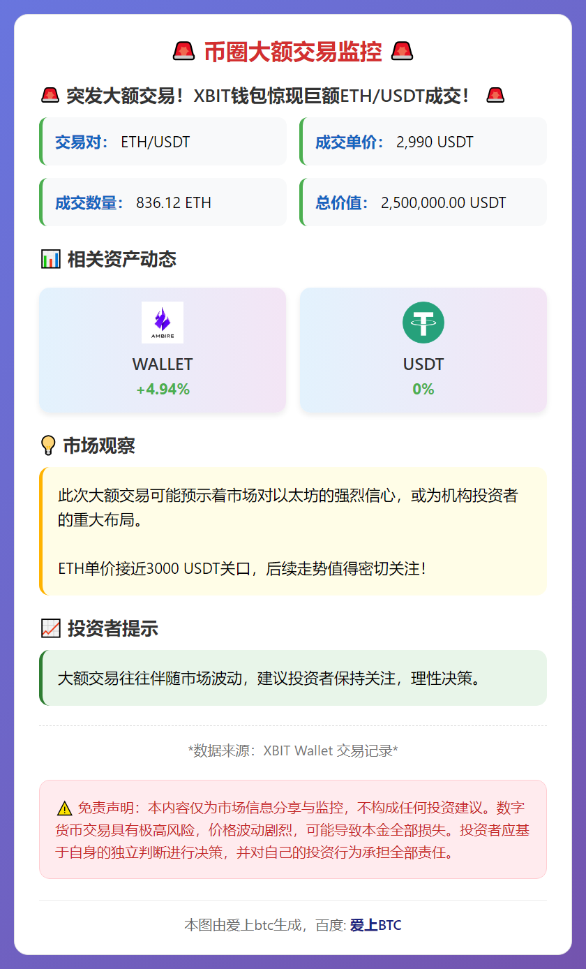 币圈大额交易监控