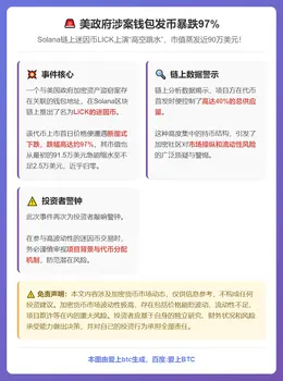 美政府涉案钱包发币暴跌97%