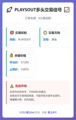 2026-01-28 21:09:33 PLAYSOUT多头交易信号