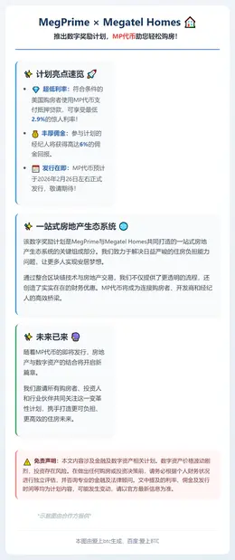 MegPrime与Megatel Homes推2.9%房贷利