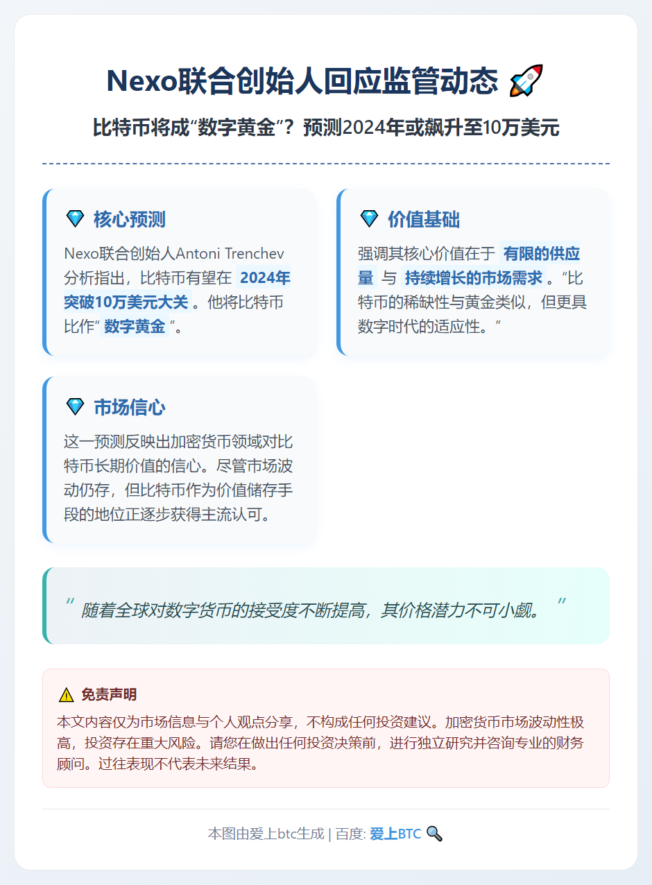 Nexo联合创始人回应监管动态