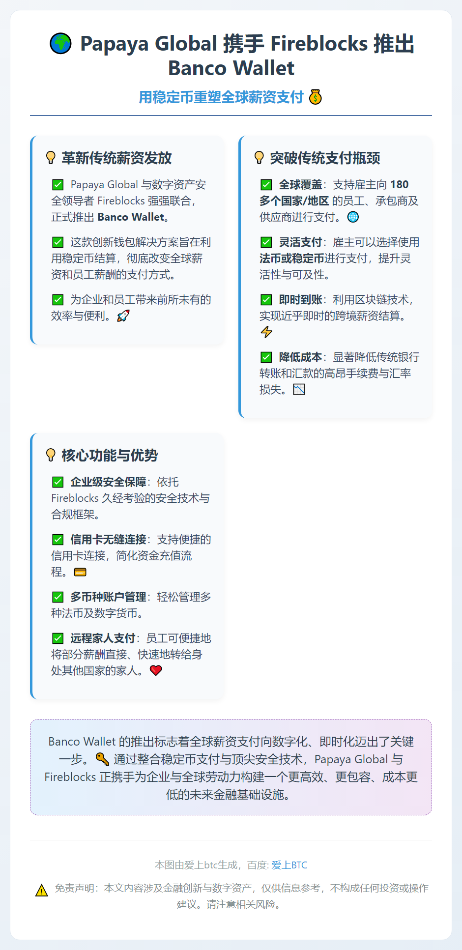 Papaya Global与Fireblocks合作推出全球