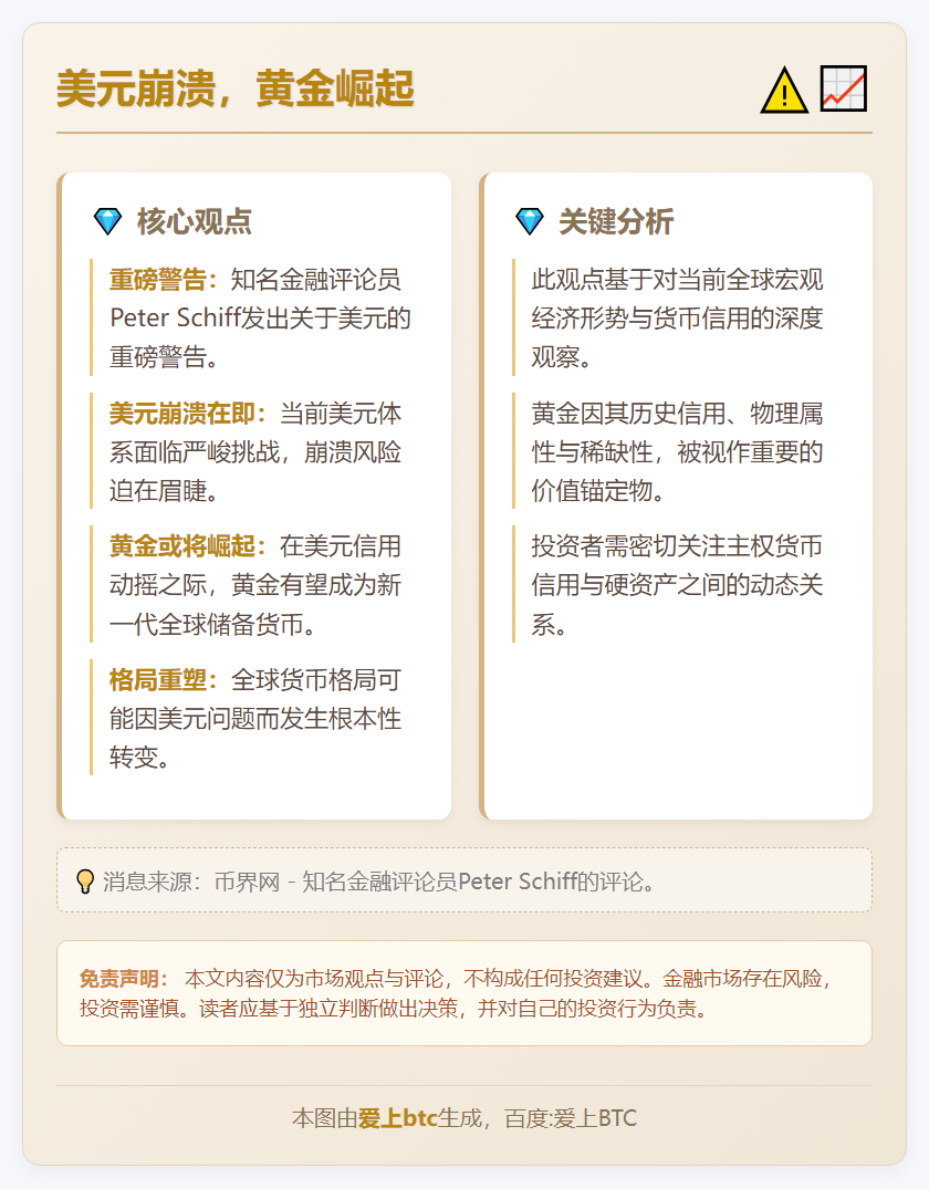 美元崩溃，黄金崛起