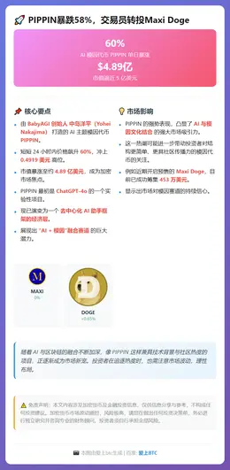 PIPPIN暴跌58%，交易员转投Maxi Doge