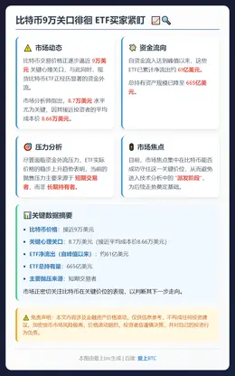 比特币9万关口徘徊 ETF买家紧盯