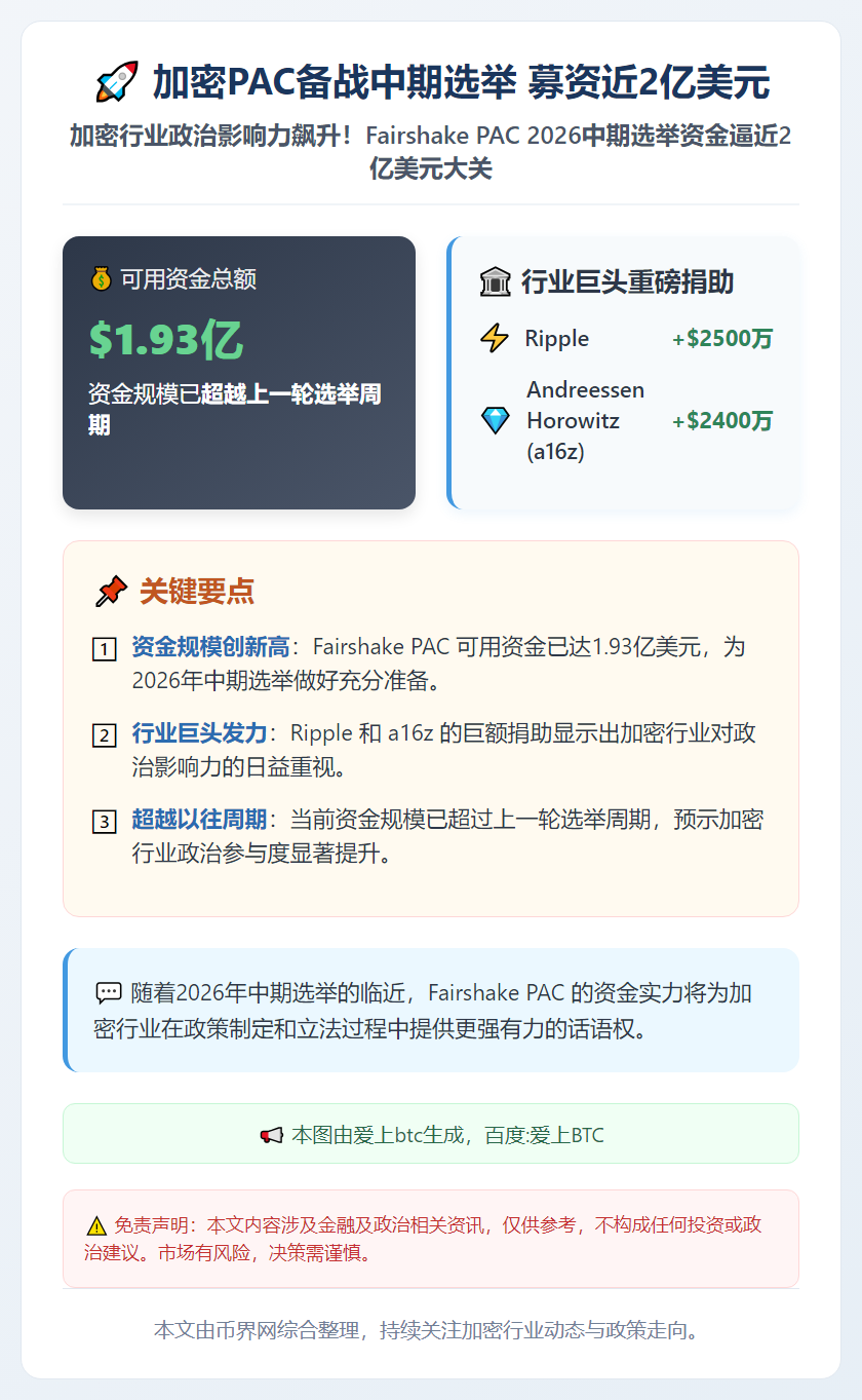 加密PAC备战中期选举 募资近2亿美元