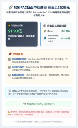 加密PAC备战中期选举 募资近2亿美元
