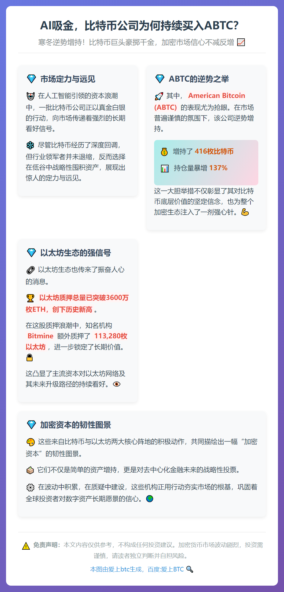AI吸金，比特币公司为何持续买入ABTC？