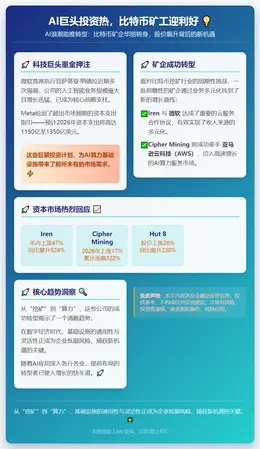 AI巨头投资热，比特币矿工迎利好