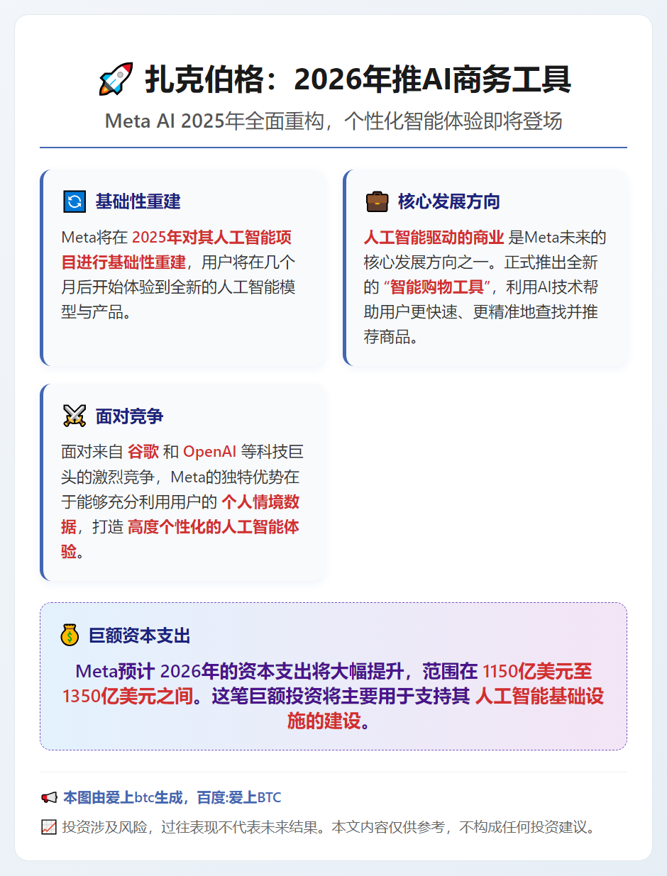 扎克伯格：2026年推AI商务工具