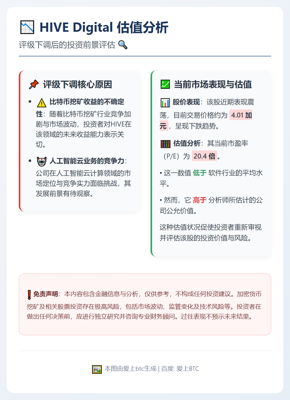 HIVE Digital 估值分析：评级下调后的投资前景