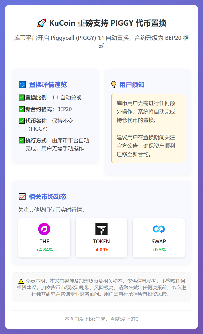 KuCoin Supports PIGGY Token Sw