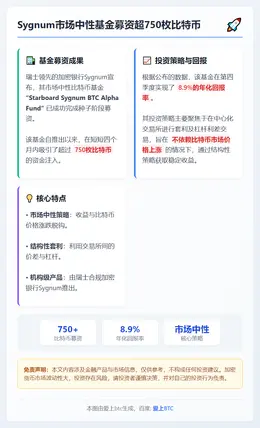 Sygnum市场中性基金募资超750枚比特币